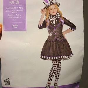 Dark madhatter girls costume